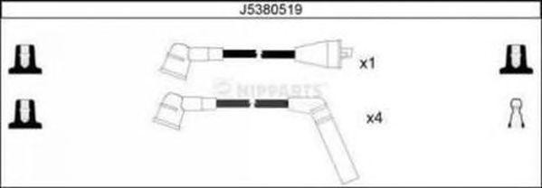 Ккомплект проводов зажигания J5380519 H B JAKOPARTS NIPPARTS