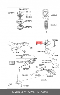 Амортизатор LC1134700 MAZDA