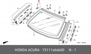 Стекло ветровое 73111S6DE00 HONDA
