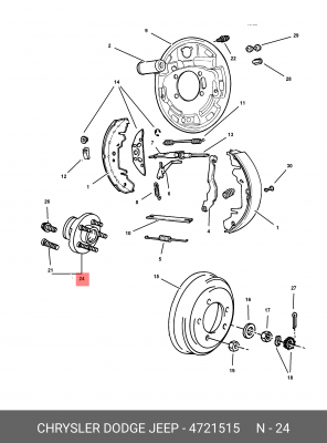 Комплект подшипника ступицы колеса 4721515 CHRYSLER