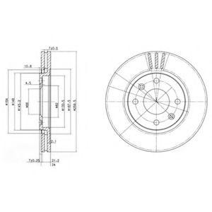 Тормозной диск BG2871 DELPHI