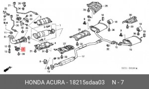 Резинка крепления глушителя 18215SDAA03 HONDA