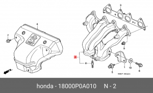 Коллектор выпускной 18000P0A010 HONDA