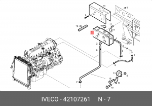 Компенсационный бак, охлаждающая жидкость 42107261 IVECO