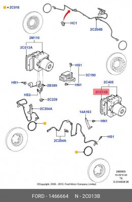 Комплект прибора управления 1 466 664 FORD