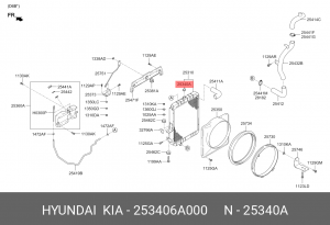 Крышка расширительного бачка системы охлаждения 253406A000 HYUNDAI KIA