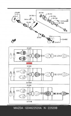Деталь GD4622520A MAZDA