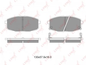 Колодки тормозные дисковые BD-4404 LYNXAUTO