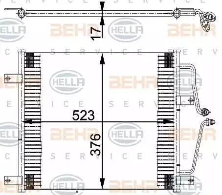 Конденсатор, кондиционер 8FC351036201 HELLA