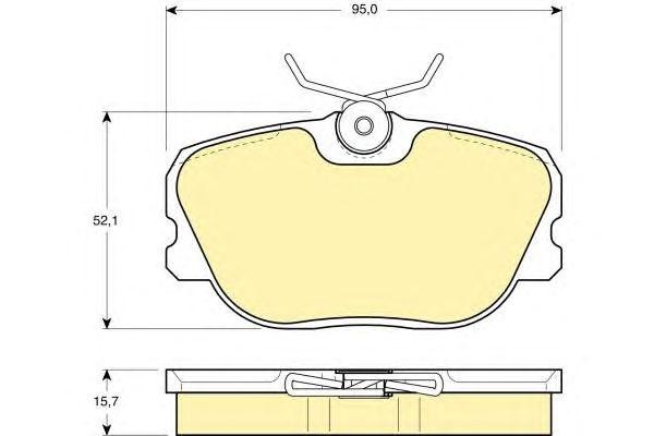 Комплект тормозных колодок, диско 6104931 GIRLING