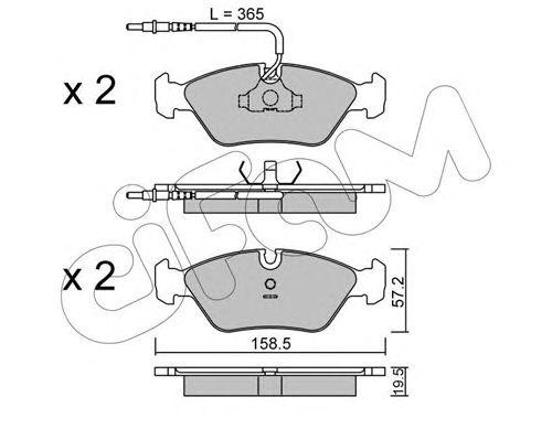 Комплект тормозных колодок, диско 822-091-2 CIFAM