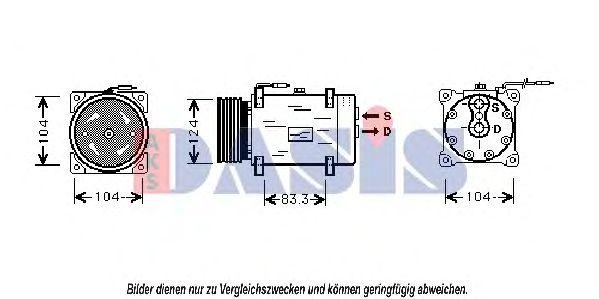 Компрессор, кондиционер 850502N AKS DASIS