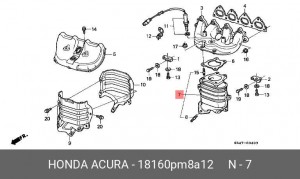 Катализатор 18160PM8A12 HONDA