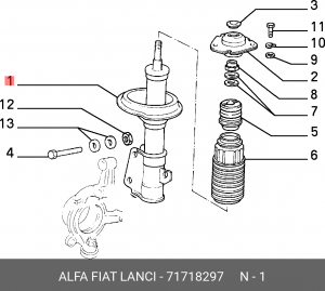 Амортизатор подвески 71718297 ALFA FIAT LANCIA