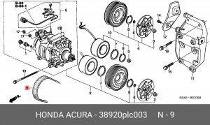 Поликлиновой ремень 38920-PLC-003 HONDA