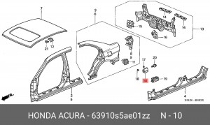 Лючок бензобака 63910S5AE01ZZ HONDA