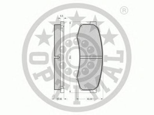Комплект тормозных колодок, диско 9863 OPTIMAL