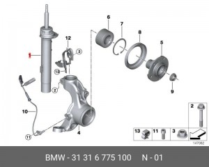 Амортизатор подвески 31 31 6 775 100 BMW