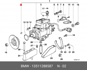 Пружина 13 51 1 288 587 BMW