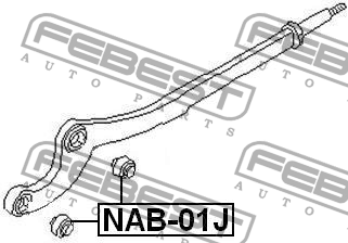 Сайлентблок рычага подвески NAB-01J FEBEST