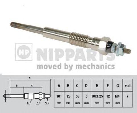 Свеча накаливания J5712000 H B JAKOPARTS NIPPARTS