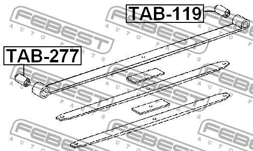 Сайлентблок - втулка рессоры TAB-277 FEBEST