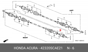 ШРУС 42320SCAE21 HONDA