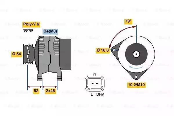 Генератор 0 986 049 700 BOSCH
