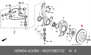 Тормозной диск 45251SB2732 HONDA