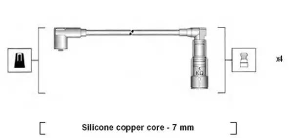 Ккомплект проводов зажигания 941045300517 MAGNETI MARELLI