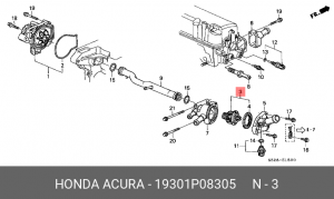 Термостат, охлаждающая жидкость 19301P08305 HONDA