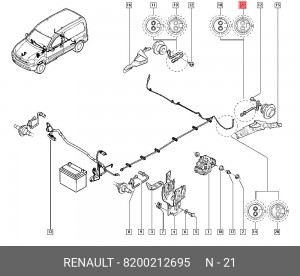 Датчик, частота вращения колеса 8200212695 RENAULT