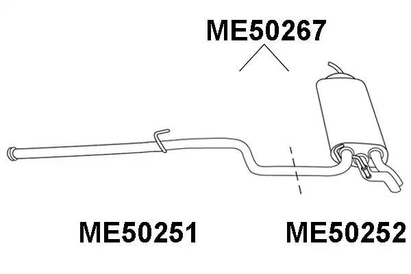 Глушитель выхлопных газов конечный ME50267 VENEPORTE