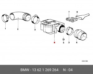 Датчик потока воздуха 13 62 1 269 264 BMW