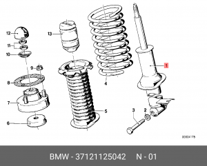 Амортизатор подвески 37 12 1 125 042 BMW