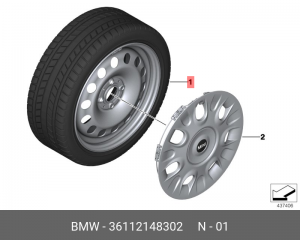 Колесо в сборе 36 11 2 148 302 BMW