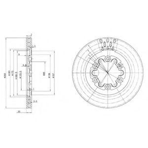 Тормозной диск BG2678 DELPHI