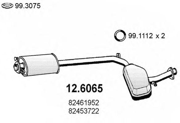 Средний глушитель выхлопных газов 126065 ASSO