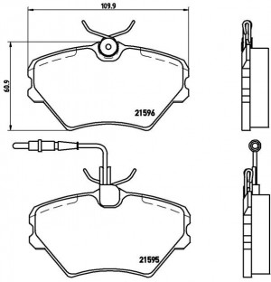 Комплект тормозных колодок, диско P68022 BREMBO
