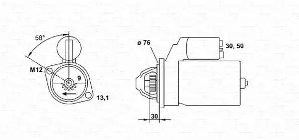 Стартер 943223438010 MAGNETI MARELLI