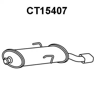 Глушитель выхлопных газов конечный CT15407 VENEPORTE