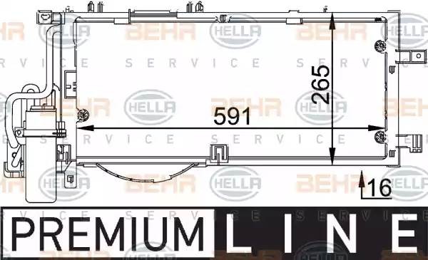 Конденсатор, кондиционер 8FC351300611 HELLA
