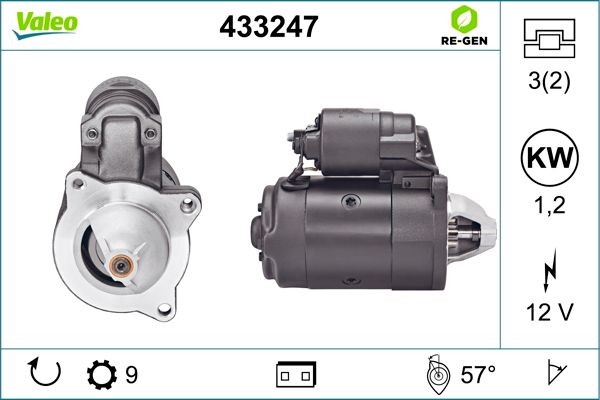 Стартер 433247 VALEO PHC