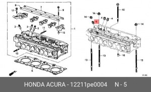 Уплотнительное кольцо, стержень кла 12211PE0004 HONDA
