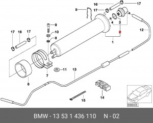 Регулятор давления подачи топлива 13 53 1 436 110 BMW