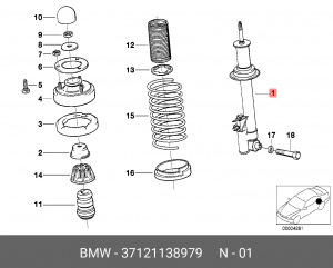 Амортизатор подвески 37 12 1 138 979 BMW