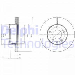 Тормозной диск BG4022 DELPHI