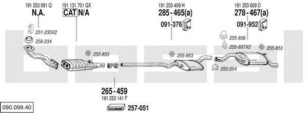 Система выпуска ОГ 09009940 BOSAL