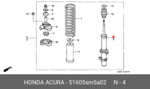 Амортизатор 51605SM5A02 HONDA