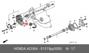 Прокладка, впускной коллектор 91315PY3000 HONDA